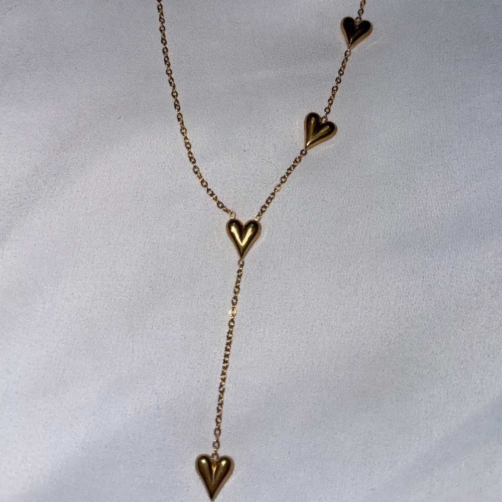 Gold Heart Pendant Necklace - Picture 3 of 4